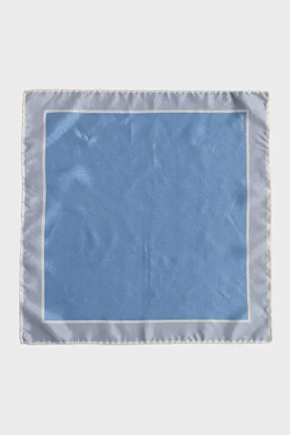 Blue silk scarf
