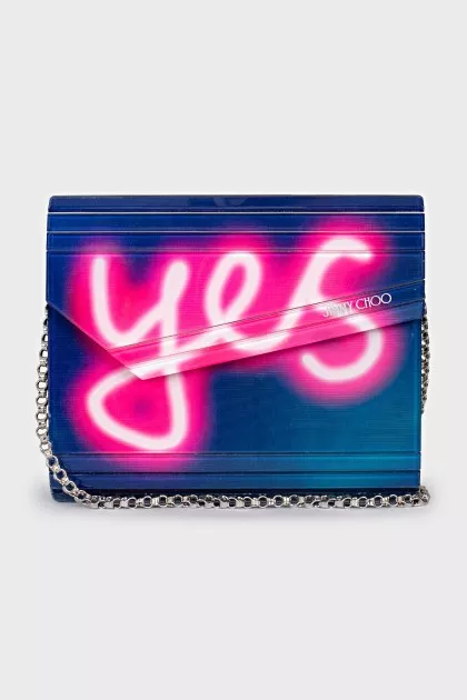 Rectangular printed crossbody bag