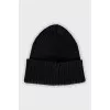 Black hat with a brand logo