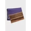 Animal print silk scarf