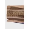 Animal print silk scarf