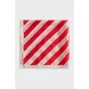 Red and white silk scarf