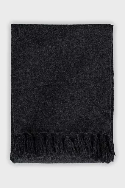 Cashmere scarf with fringe