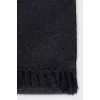 Cashmere scarf with fringe