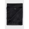 Cashmere scarf with fringe