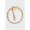 Set of gold necklace and ring