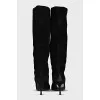 Suede stiletto boots