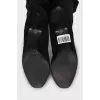 Suede stiletto boots