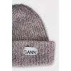 Hat with a branded patch