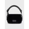 Velvet mini bag with logo