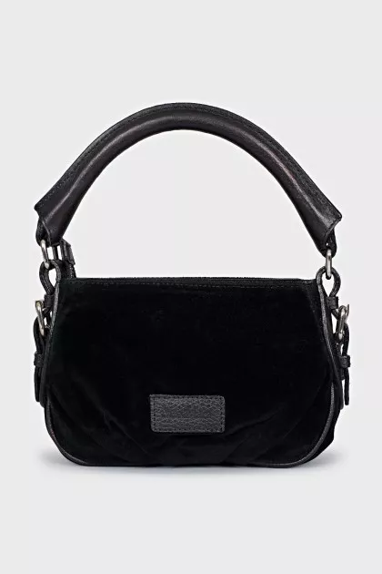Velvet mini bag with logo