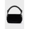 Velvet mini bag with logo