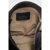 Velvet mini bag with logo