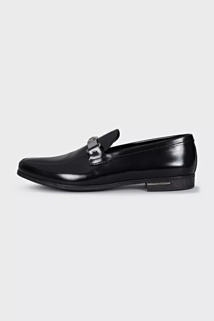 Men's loafers with silver decor