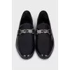Men's loafers with silver decor