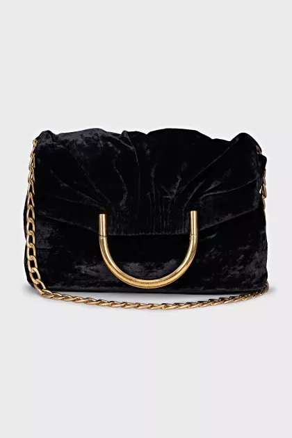 Velvet bag on a chain