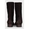 Brown slip-on boots
