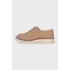 Beige textile shoes