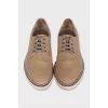 Beige textile shoes