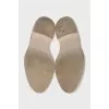Beige textile shoes