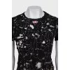 T-shirt with a torn effect