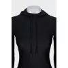 Long sleeve hooded shirt with tag