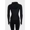 Long sleeve hooded shirt with tag