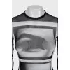 Transparent long sleeve with print