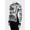 Transparent long sleeve with print