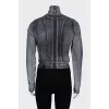 Reflective sweatshirt with tag
