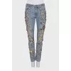 Boyfriend fit jeans with crystals