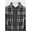 Checkered shirt dress