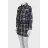 Checkered shirt dress