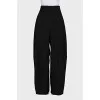 Wide-leg black trousers