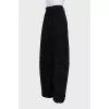 Wide-leg black trousers