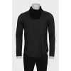 Men's black tight-fitting turtleneck
