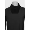 Men's black tight-fitting turtleneck