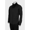 Men's black tight-fitting turtleneck