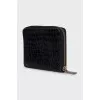 Black zippered wallet
