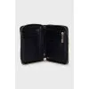 Black zippered wallet