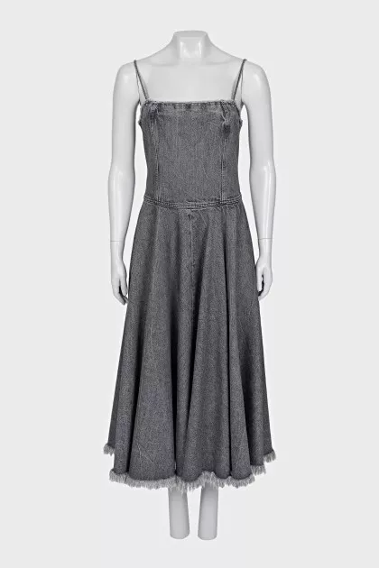 Denim sundress with straps