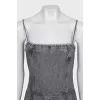 Denim sundress with straps
