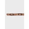 Leather belt with snakeskin embossing