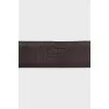 Leather belt with snakeskin embossing