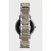 Quartz watch with green mother-of-pearl