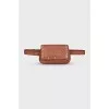 Leather belt bag with gold decor