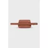 Leather belt bag with gold decor