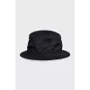 Black printed panama hat