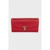 Red leather wallet