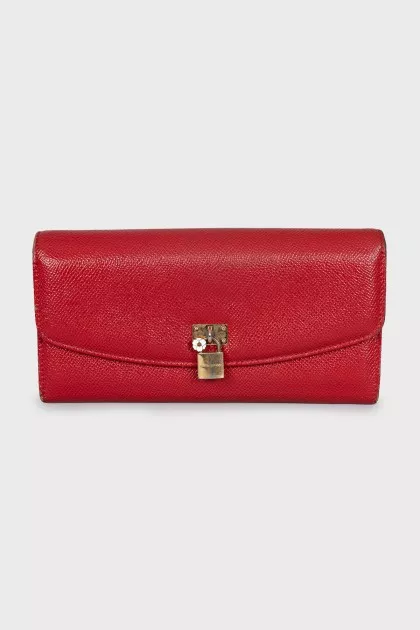 Red leather wallet